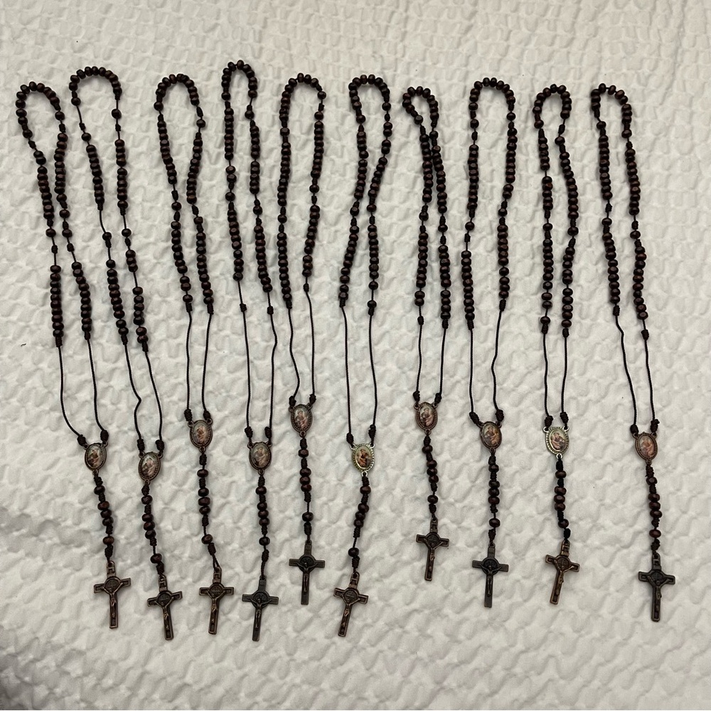 New Catholic Rosary set of 10